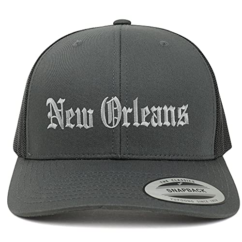 Trendy Apparel Shop New Orleans Old English 6 Panel Trucker Mesh Cap