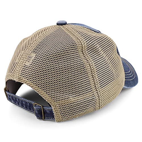 Trendy Apparel Shop Pigment Dyed Front Mesh Back Unstructured Trucker Ball Cap