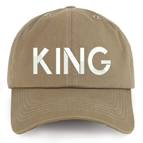 Trendy Apparel Shop XXL King Embroidered Unstructured Cotton Cap
