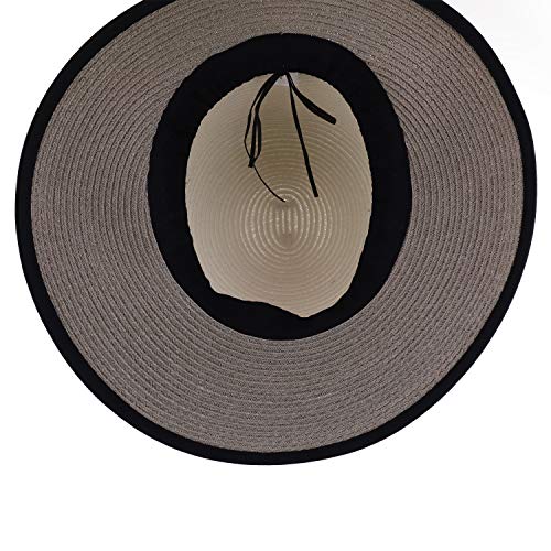 Trendy Apparel Shop UPF 50+ Women's Paper Braid Unbalanced Brim Sun Hat