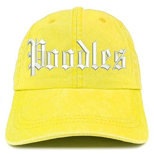 Trendy Apparel Shop Old English Poodles Washed Pigment Dyed Baseball Cap