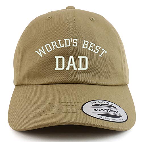Trendy Apparel Shop XXL World's Best Dad Cotton Embroidered Unstructured Cap