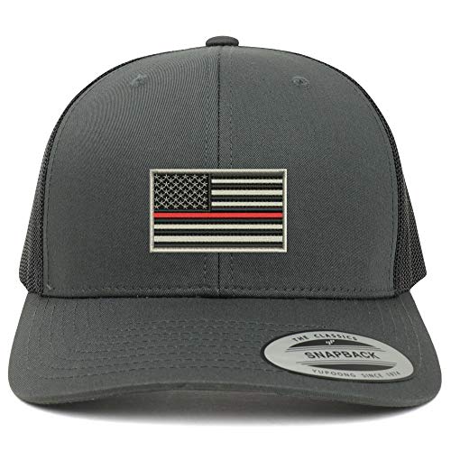 Trendy Apparel Shop Flexfit XXL USA TRL Flag Embroidered Retro Trucker Mesh Cap