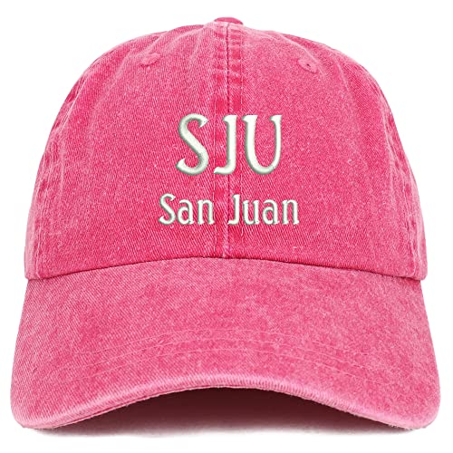 Trendy Apparel Shop SJU San Juan Embroidered Pigment Dyed Washed Baseball Cap