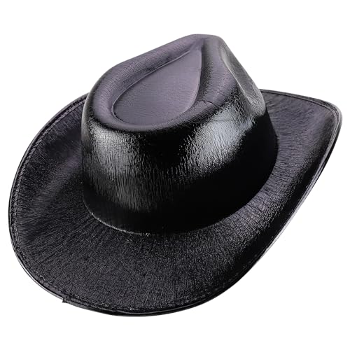 Trendy Apparel Shop Metalic Glitter Space Cowboy Cowgirl Hat