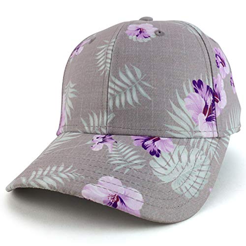 Trendy Apparel Shop Tropical Printed High Profile Structured Baseball Cap