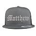 Trendy Apparel Shop Matthew Old English 5 Panel Flatbill Trucker Cap