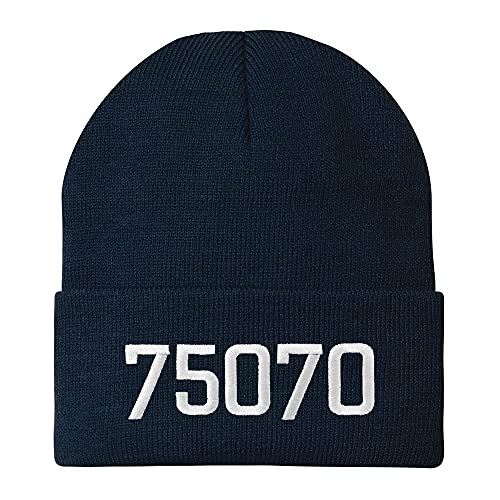 Trendy Apparel Shop 75070 McKinney TX Old English Embroidered Long Cuff Beanie