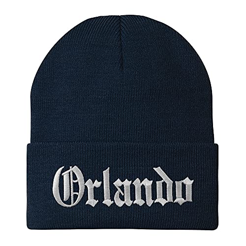 Trendy Apparel Shop Orlando Old English Embroidered Long Cuff Beanie