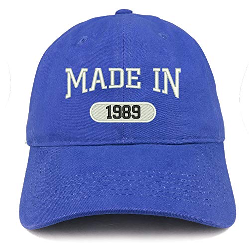 Trendy Apparel Shop Made in 1989 Embroidered 32nd Birthday Brushed Cotton Cap