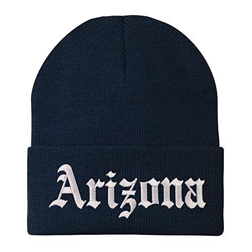 Trendy Apparel Shop Arizona State Old English Embroidered Long Cuff Beanie