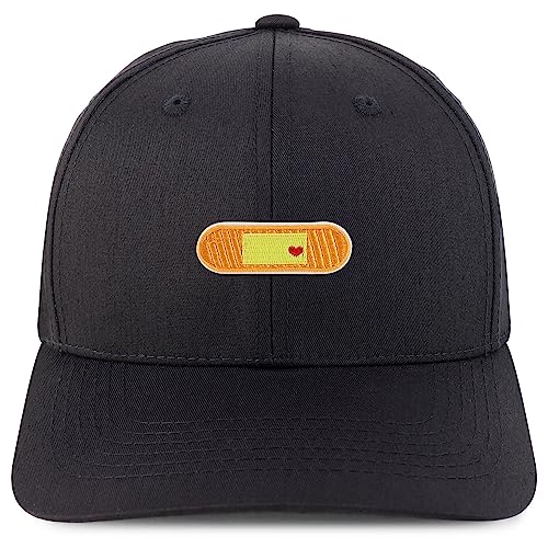 Trendy Apparel Shop Heart Bandage Embroidered Patch Structured 6 Panel Snapback Baseball Cap
