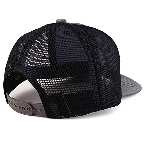 Trendy Apparel Shop Low Profile Two Tone Mesh Back Trucker Baseball Cap