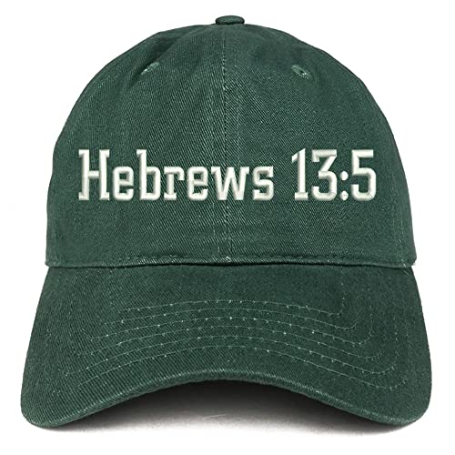 Trendy Apparel Shop Hebrews 13:5 Low Profile Soft Cotton Baseball Cap