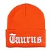 Trendy Apparel Shop Taurus Old English Embroidered Long Cuff Beanie
