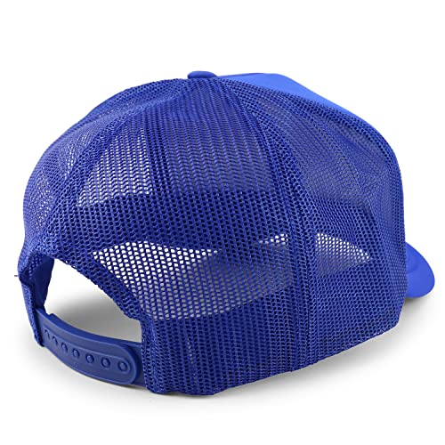 Trendy Apparel Shop XXL Oversize Curved Visor Foam Trucker Snapback Cap