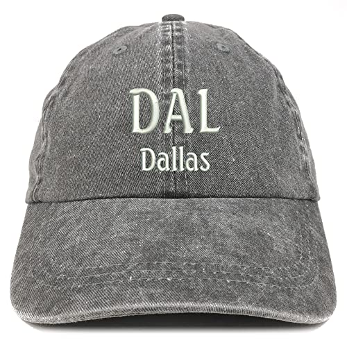 Trendy Apparel Shop DAL Dallas Embroidered Pigment Dyed Washed Baseball Cap