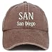 Trendy Apparel Shop SAN San Diego Embroidered Pigment Dyed Washed Baseball Cap