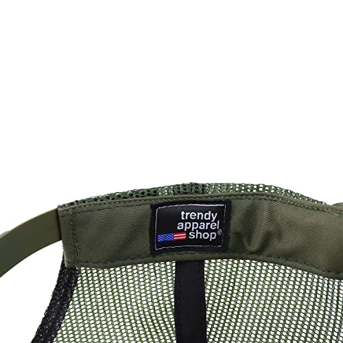 Trendy Apparel Shop Made in USA Structured 6 Panel Flatbill Snapback Mesh Back Cap