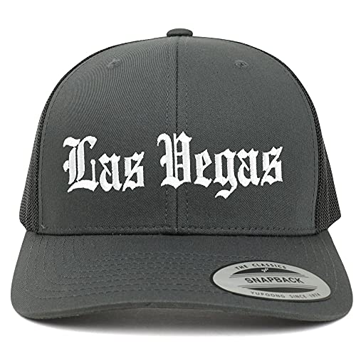 Trendy Apparel Shop Las Vegas Old English 6 Panel Trucker Mesh Cap