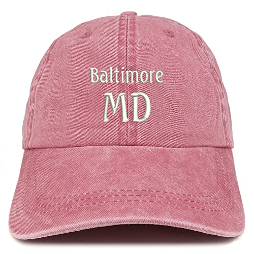 Trendy Apparel Shop Baltimore MD Embroidered Pigment Dyed Washed Baseball Cap