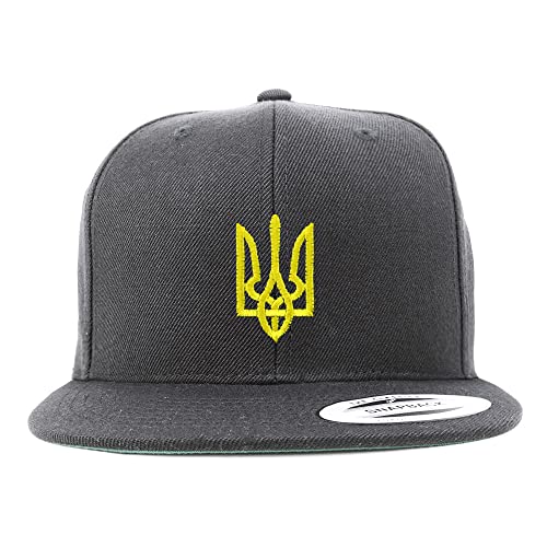 Trendy Apparel Shop Ukrainian National Symbol Embroidered Flatbill Snapback Cap