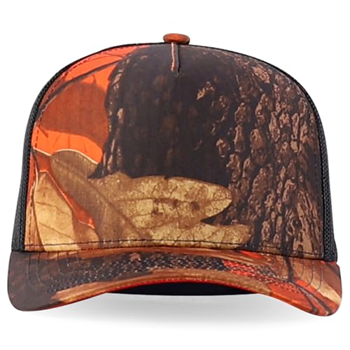 Trendy Apparel Shop 5 Panel Structured Crown Curved Bill Trucker Cap