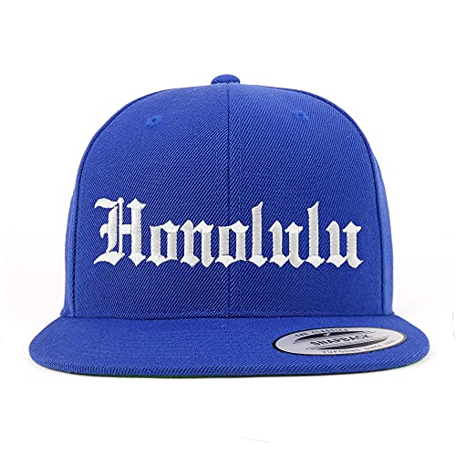 Trendy Apparel Shop Honolulu Old English Embroidered Flatbill Snapback