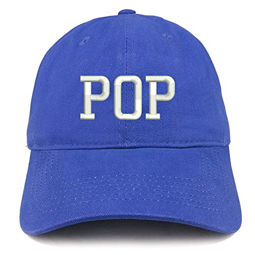 Trendy Apparel Shop POP Embroidered Soft Crown 100% Brushed Cotton Cap
