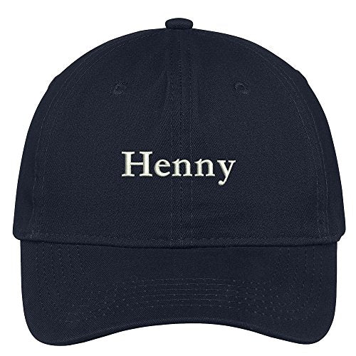Trendy Apparel Shop Henny Embroidered Soft Crown 100% Brushed Cotton Cap