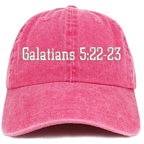 Trendy Apparel Shop Galatians 5:22-23 Washed Pigment Dyed Baseball Cap