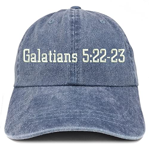 Trendy Apparel Shop Galatians 5:22-23 Washed Pigment Dyed Baseball Cap