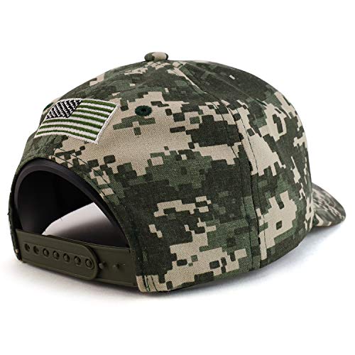 Trendy Apparel Shop 3D USA Flag Embroidered Structured Snapback Baseball Cap