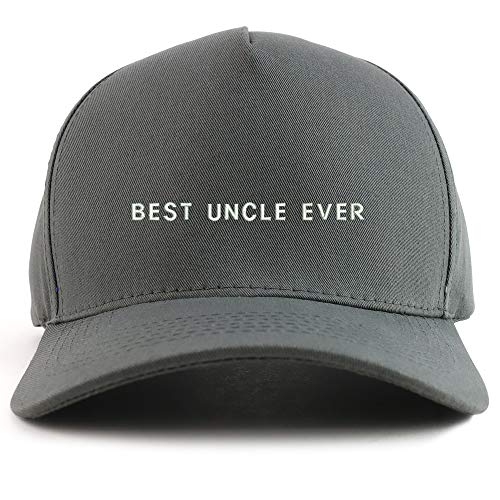 Trendy Apparel Shop Best Uncle Ever Embroidered Oversized 5 Panel XXL Baseball Cap