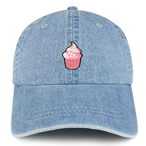 Trendy Apparel Shop Cupcake Patch Unstructured Denim Baseball Cap