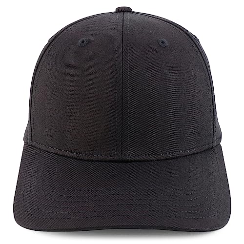 Trendy Apparel Shop Oversize XXL 6 Panel Structured Curved Bill Stretchy Fitted Ball Cap