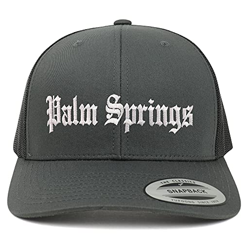 Trendy Apparel Shop Palm Springs Old English 6 Panel Trucker Mesh Cap