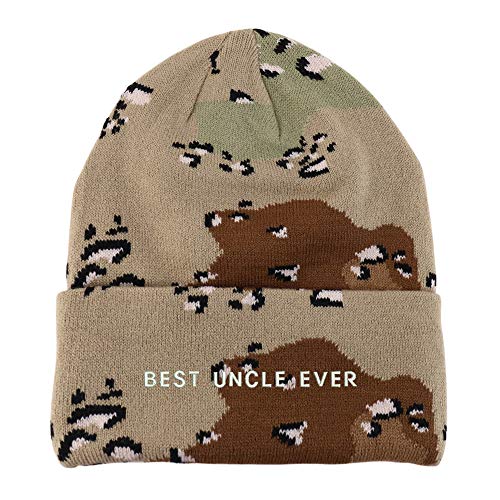 Trendy Apparel Shop Best Uncle Ever Embroidered Made in USA Camo Beanie