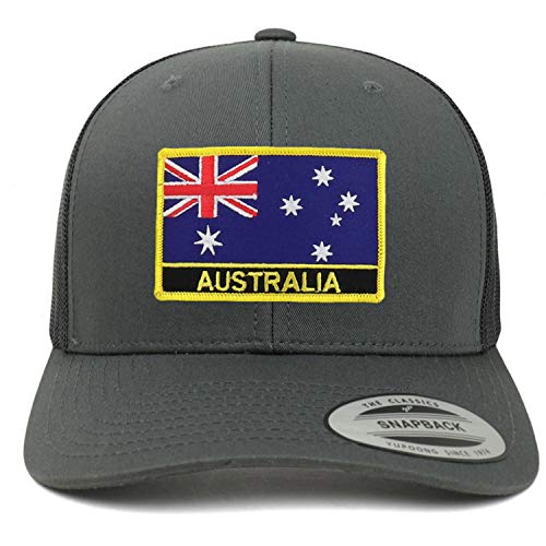Trendy Apparel Shop Australia Flag Patch Retro Trucker Mesh Cap