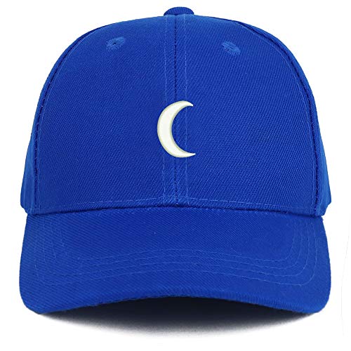 Trendy Apparel Shop Crescent Moon Embroidered Youth Size Kids Structured Baseball Cap