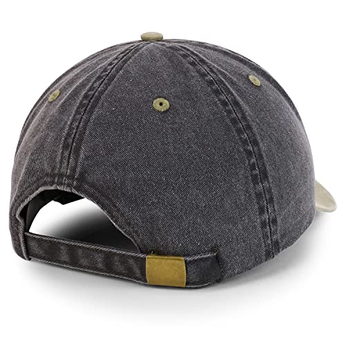 Trendy Apparel Shop Oversize 2XL Pigment Dyed Two Tone Baseball Cap