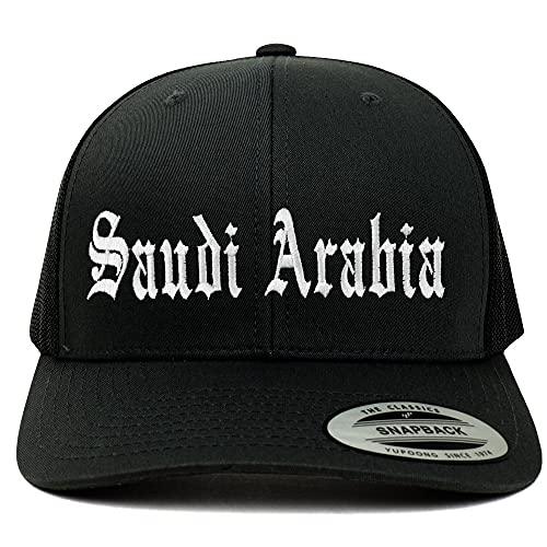 Trendy Apparel Shop Saudi Arabia Old English 6 Panel Trucker Mesh Cap