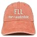 Trendy Apparel Shop FLL Fort Lauderdale Embroidered Pigment Dyed Washed Baseball Cap