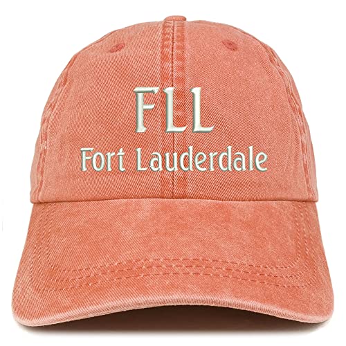 Trendy Apparel Shop FLL Fort Lauderdale Embroidered Pigment Dyed Washed Baseball Cap