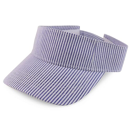 Trendy Apparel Shop Lightweight Cotton Seersucker Visor Cap