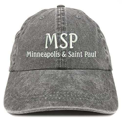Trendy Apparel Shop MSP Minneapolis and Saint Paul Embroidered Pigment Dyed Washed Baseball Cap