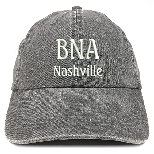 Trendy Apparel Shop BNA Nashville Embroidered Pigment Dyed Washed Baseball Cap