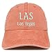 Trendy Apparel Shop LAS Las Vegas Embroidered Pigment Dyed Washed Baseball Cap