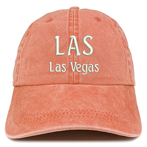 Trendy Apparel Shop LAS Las Vegas Embroidered Pigment Dyed Washed Baseball Cap