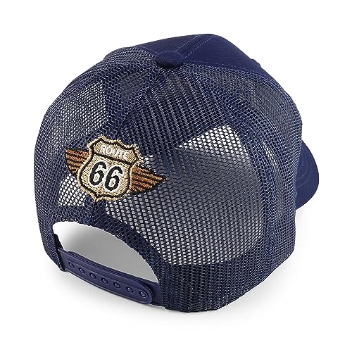 Trendy Apparel Shop Route 66 3D Embroidered Structured Mesh Back Baseball Cap